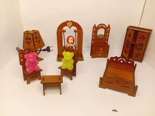 Handmade Wooden Dollhouse Furniture set  ( BEST DEAL )