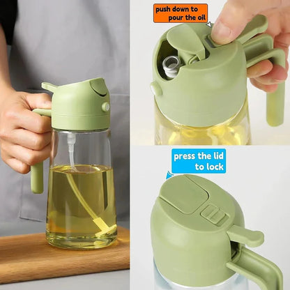 2 in 1 Oil Spray and Pouring Bottle 500ml